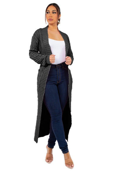 SHE FLY LONG MAXI SWEATER CARDIGAN