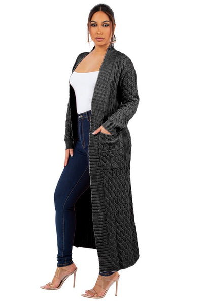 SHE FLY LONG MAXI SWEATER CARDIGAN