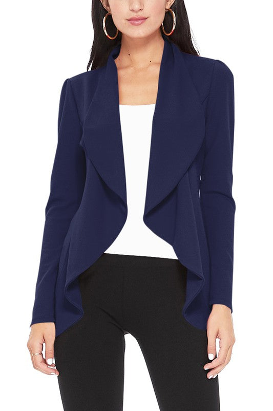 Solid waist length blazer Essentially Noir