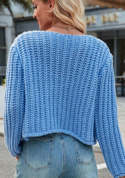 Dainty Cropped Knit Cardigan